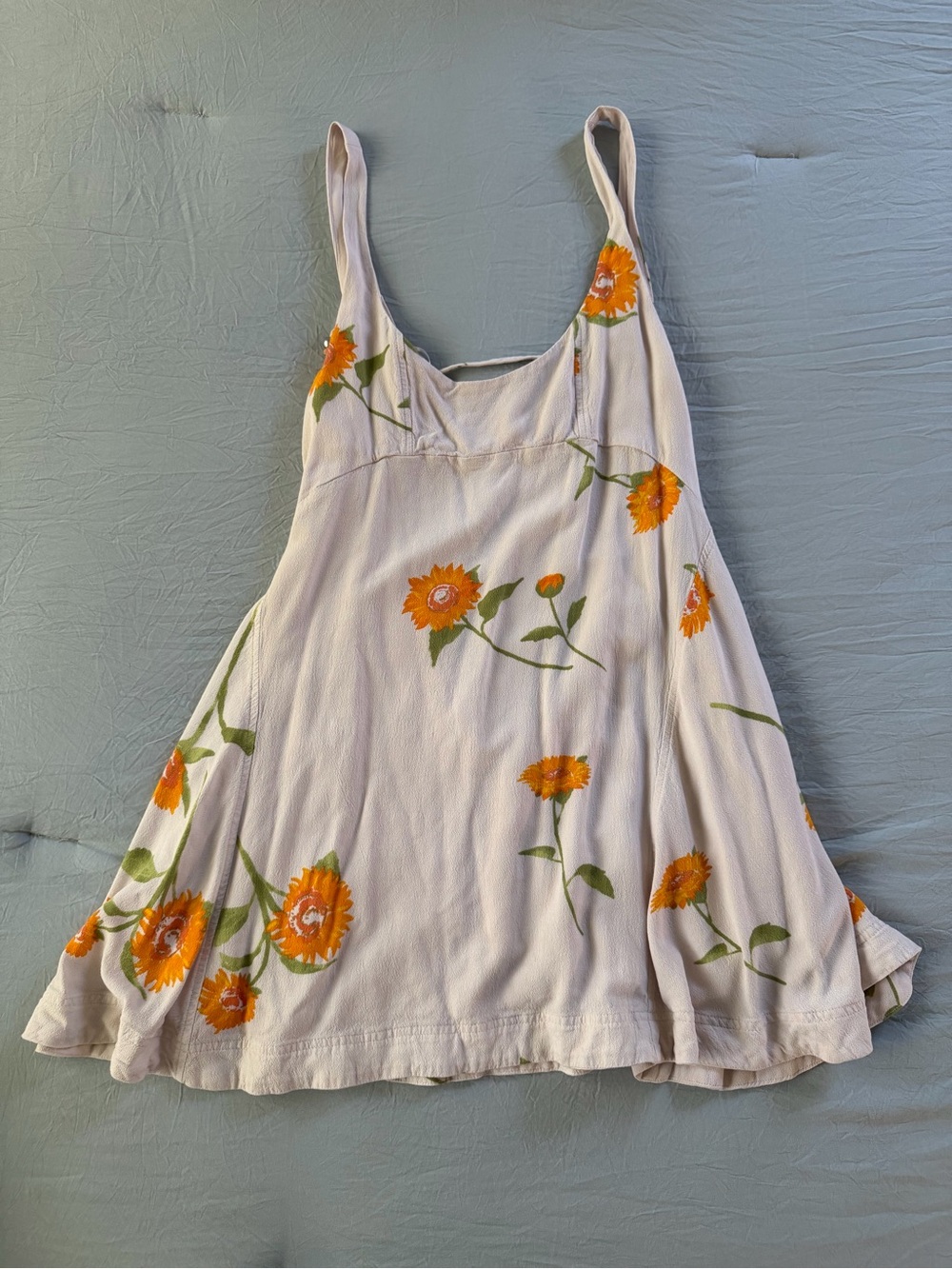 Free People Floral Sunflower Mini Dress